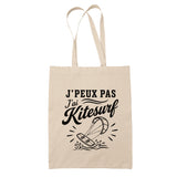 Tote Bag Beige J’peux pas j’ai Kitesurf