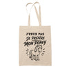 Tote Bag Beige J’peux pas je préfère mon Poney