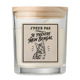 Bougie Parfumée Vanille J’peux pas je préfère mon Bengal