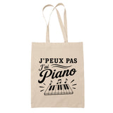Tote Bag Beige J’peux pas j’ai Piano
