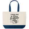 Grand Sac Cabas Fond Bleu J’peux pas je préfère les Hérissons