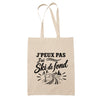 Tote Bag Beige J’peux pas j’ai Ski de fond