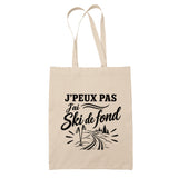 Tote Bag Beige J’peux pas j’ai Ski de fond