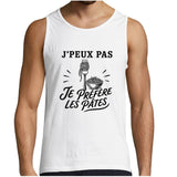 Débardeur Homme J’peux pas je préfère les Pâtes