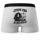 Boxer Homme J’peux pas je suis Avocat – Impression au dos