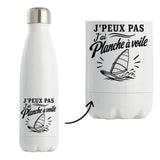 Gourde Isotherme J’peux pas j’ai planche à voile J'peux pas minimaliste