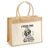 Sac Cabas Jute avec Poche J’peux pas je préfère mon Setter