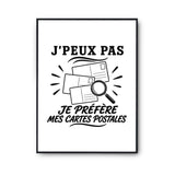 Poster J’peux pas je préfère mes Cartes postales