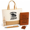 Coffret Cadeau J’peux pas je suis Hôtelier – Sac jute, carnet, stylo, porte-clés et marque-page