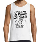 Débardeur Homme J’peux pas je préfère les Singes
