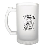 Verre à Bière J’peux pas je suis Pizzaiolo