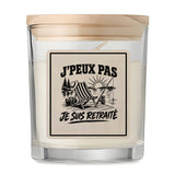 Bougie Parfumée Vanille J’peux pas je suis Retraité