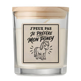 Bougie Parfumée Vanille J’peux pas je préfère mon Poney