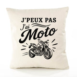 Housse de Coussin J’peux pas j’ai Moto