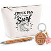 Coffret Cadeau J’peux pas j’ai Surf – Trousse, stylo bambou et porte-clés