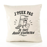 Housse de Coussin J’peux pas je suis Agent d’entretien