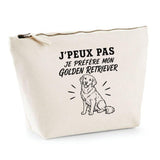 Trousse Beige J’peux pas je préfère mon Golden Retriever