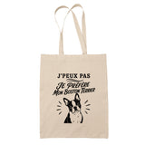 Tote Bag Beige J’peux pas je préfère mon Boston Terrier