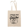 Tote Bag Beige J’peux pas j’ai Pêche