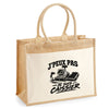 Sac Cabas Jute avec Poche J’peux pas je suis Caissier
