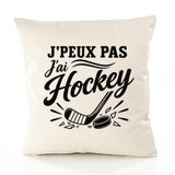 Housse de Coussin J’peux pas j’ai Hockey