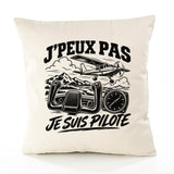 Housse de Coussin J’peux pas je suis Pilote