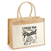 Sac Cabas Jute avec Poche J’peux pas j’ai Padel