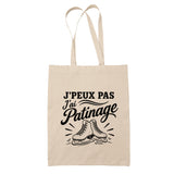 Tote Bag Beige J’peux pas j’ai Patinage