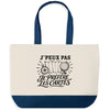 Grand Sac Cabas Fond Bleu J’peux pas je préfère les Cartes