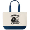 Grand Sac Cabas Fond Bleu J’peux pas je suis Avocat