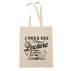 Tote Bag Beige J’peux pas j’ai Lecture