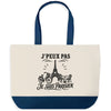 Grand Sac Cabas Fond Bleu J’peux pas je suis Parisien