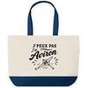 Grand Sac Cabas Fond Bleu J’peux pas j’ai Aviron