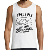 Débardeur Homme J’peux pas je suis Boulanger