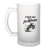 Verre à Bière J’peux pas j’ai Motocross