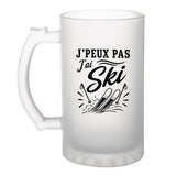 Verre à Bière J’peux pas j’ai Ski