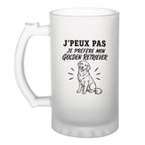 Verre à Bière J’peux pas je préfère mon Golden Retriever