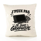 Housse de Coussin J’peux pas je suis Graphiste