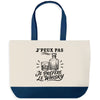 Grand Sac Cabas Fond Bleu J’peux pas je préfère le Whisky
