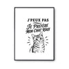 Poster J’peux pas je préfère mon Chat roux