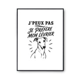 Poster J’peux pas je préfère mon Lévrier