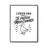 Poster J’peux pas je préfère mon Canard