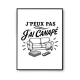 Poster J’peux pas j’ai Canapé