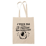 Tote Bag Beige J’peux pas je préfère mon Cochon d’Inde