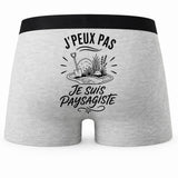 Boxer Homme J’peux pas je suis Paysagiste – Impression au dos