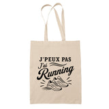 Tote Bag Beige J’peux pas j’ai Running