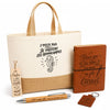 Coffret Cadeau J’peux pas je préfère les Hippocampes – Sac jute, carnet, stylo, porte-clés et marque-page