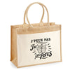 Sac Cabas Jute avec Poche J’peux pas j’ai les Potes