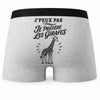 Boxer Homme J’peux pas je préfère les Girafes – Impression au dos