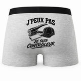 Boxer Homme J’peux pas je suis Contrôleur – Impression au dos